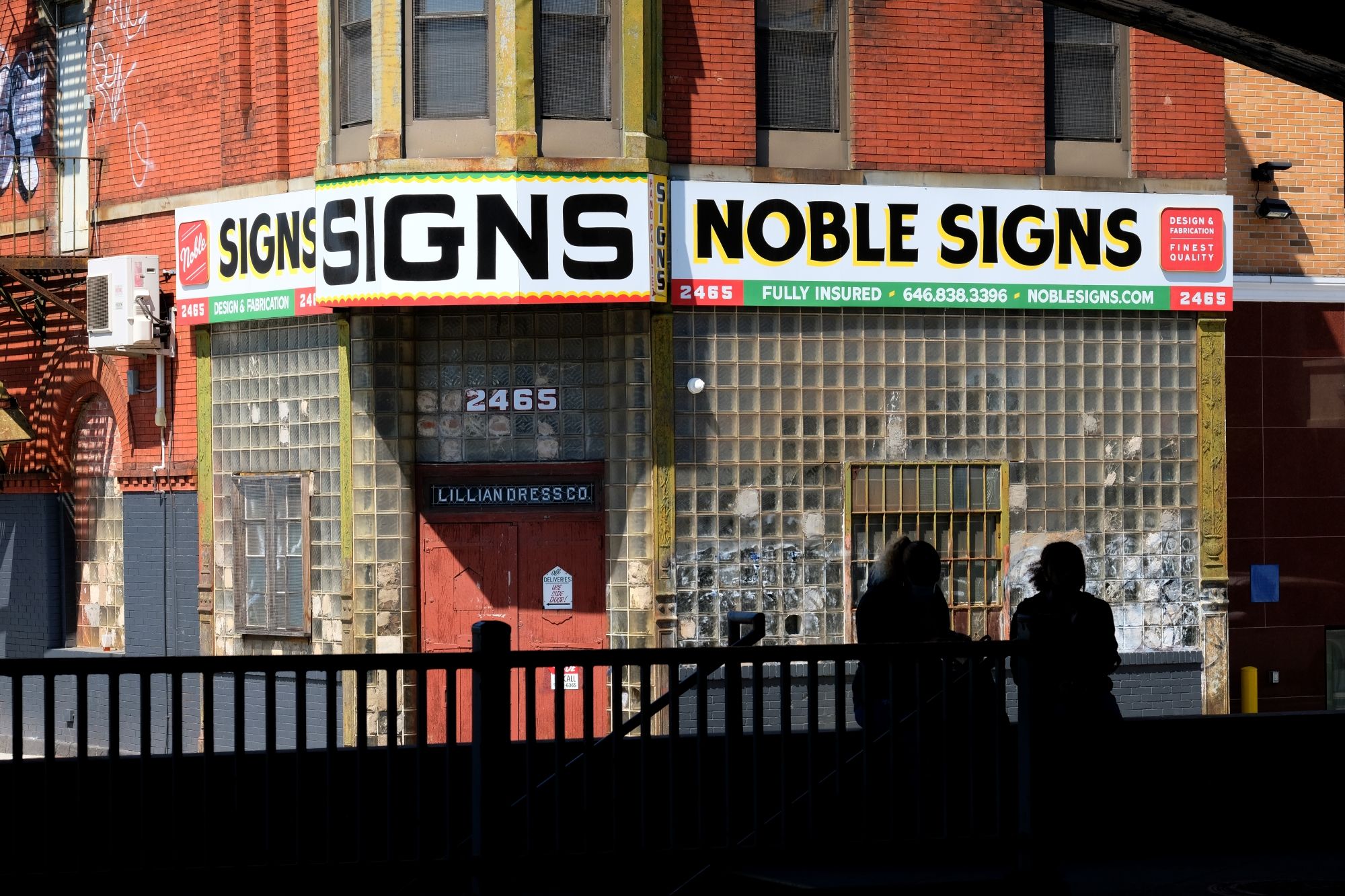 Hand-painted shop front.