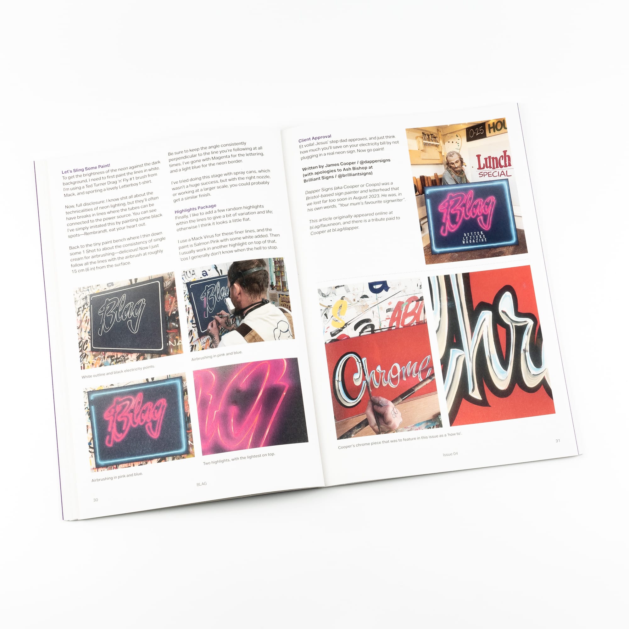 What's Inside Issue 04 of BLAG (Better Letters Magazine)?