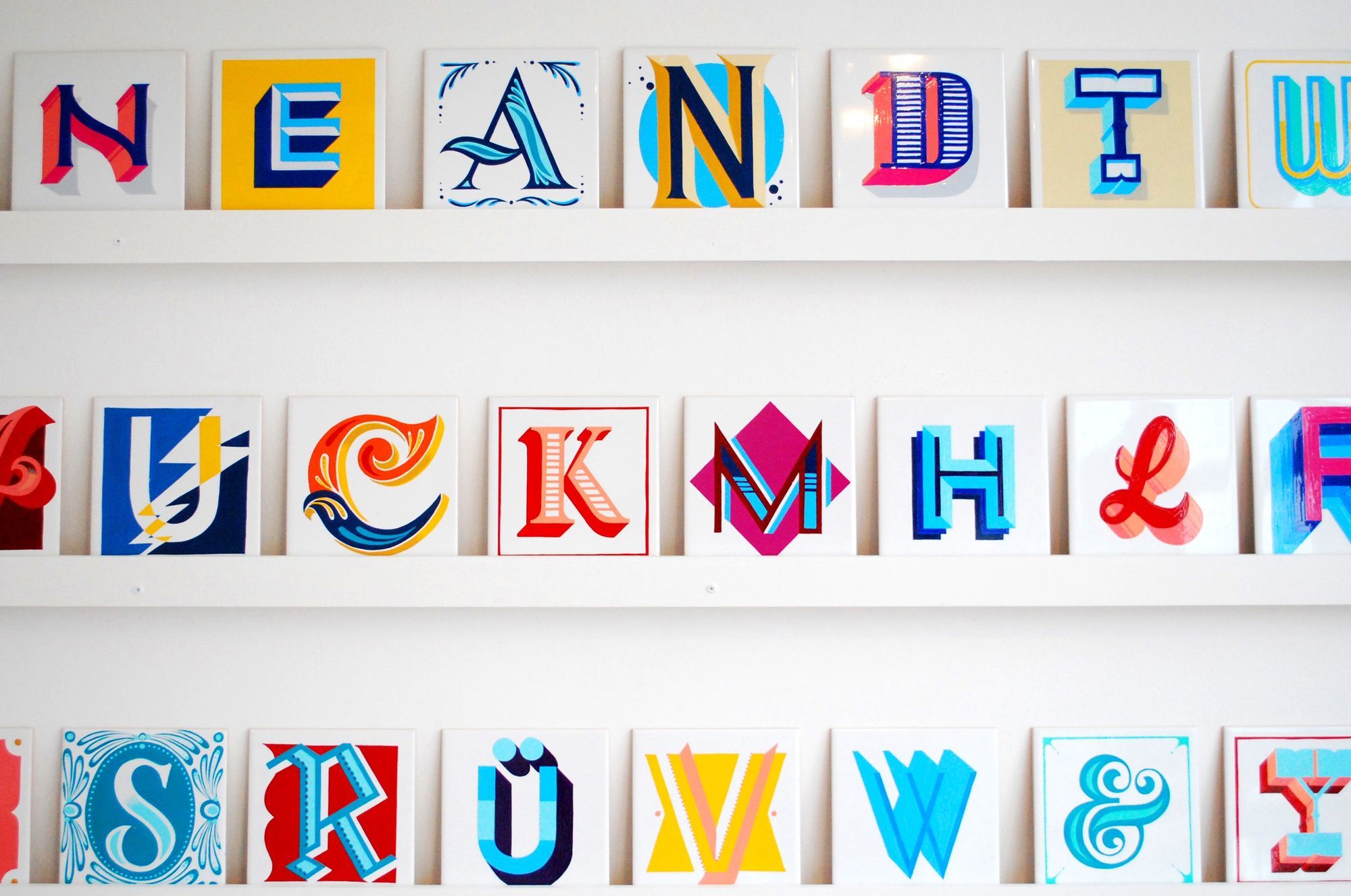 Letters out on the Tiles in London