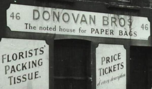 The Donovan Bros Sign at 46 Crispin Street