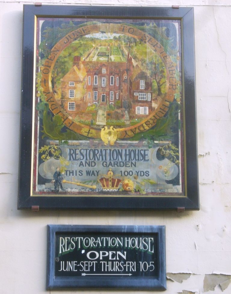 Restoration House panel just off Rochester High Street.