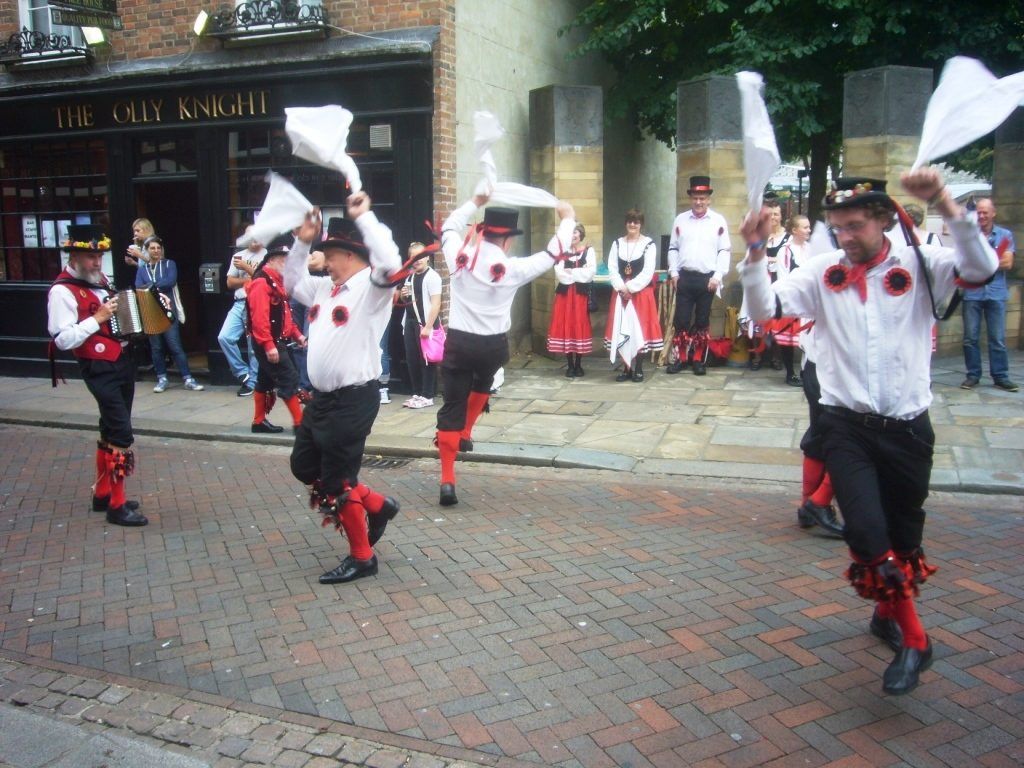 Morris Dancers show the international visitors what British culture is all about…