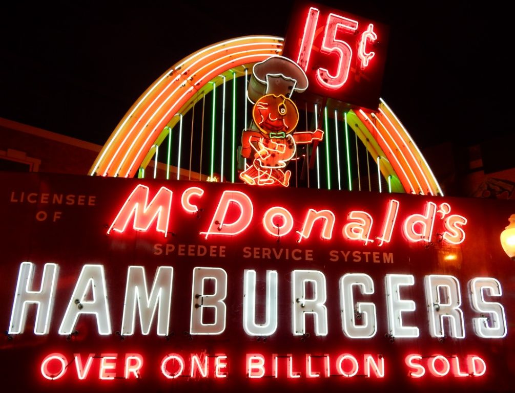 Salvaged McDonald’s sign at the American Sign Museum.