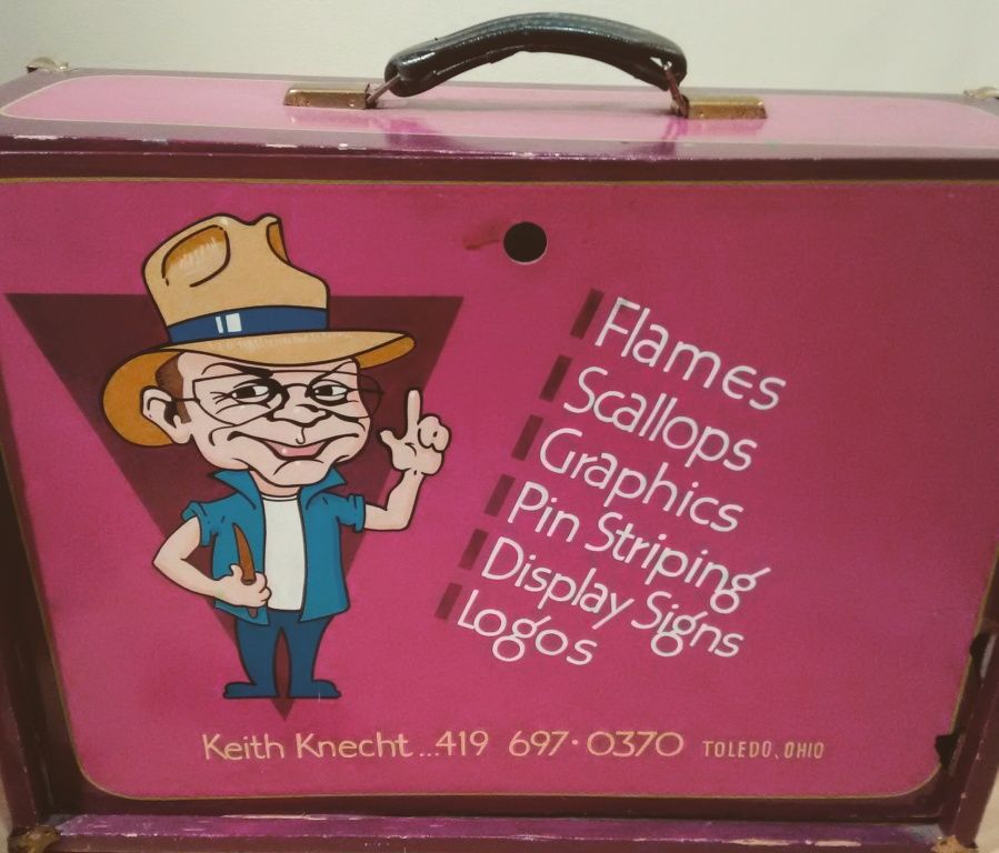 Keith Knecht’s sign box at the American Sign Museum.