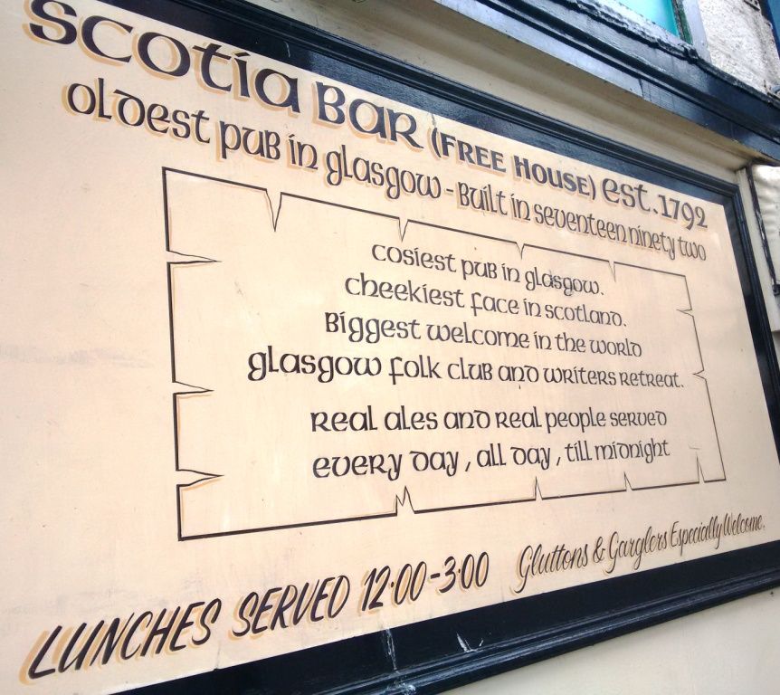 The Scotia Bar, Glasgow’s oldest pub