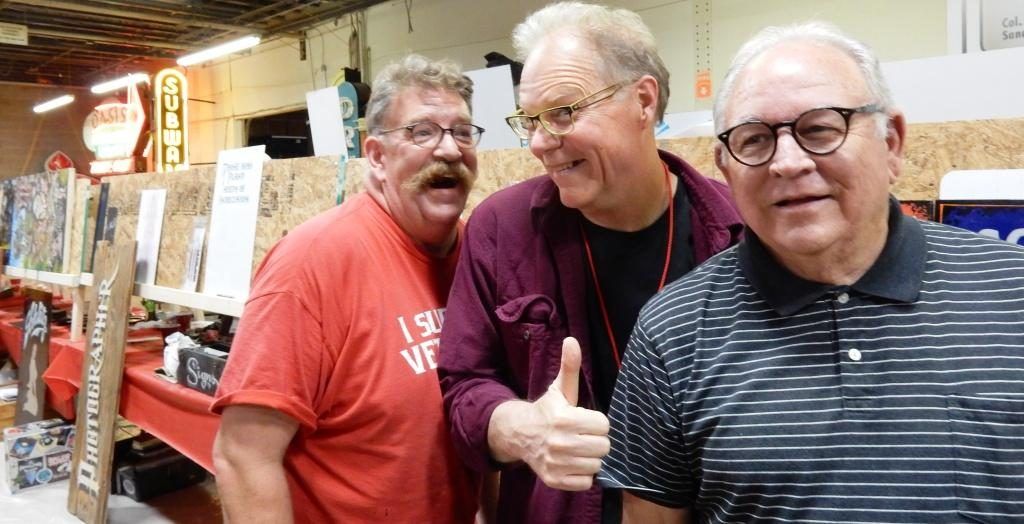 There were lots of faces from the Sign Painters film, and I got most of them to sign my copy of the book. Here we have Mike Meyer, Jeff Williams and Doc Guthrie.