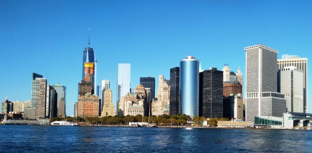 On the ferry to Staten Island, this was the view back to Manhattan.