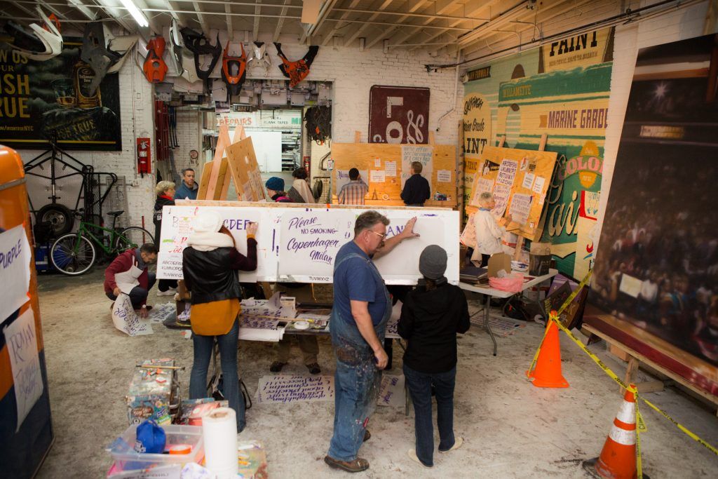 The workshop set up at Colossal. (Photo: Christa Lindahl / Colossal Media.)