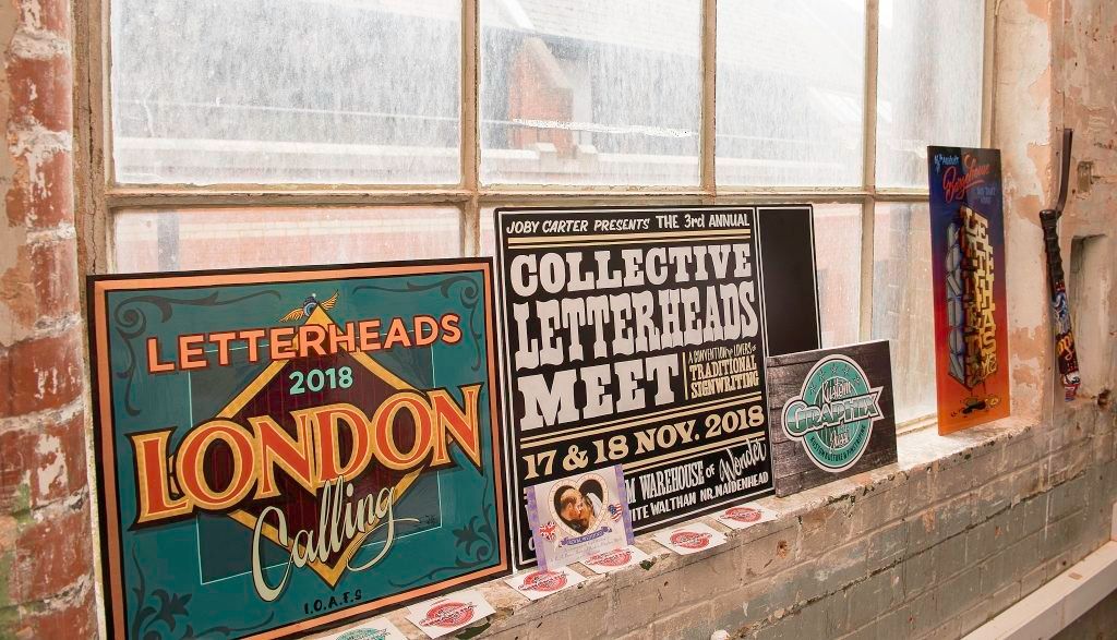 Many letterheads brought along pre-prepared artwork which turned every available ledge into an exhibition piece.