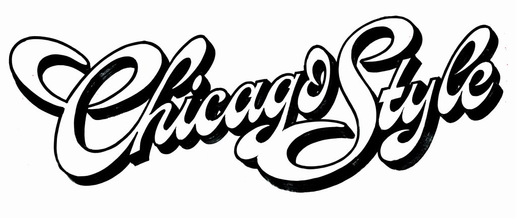 Monochrome Chicago Style logotype (horizontal)